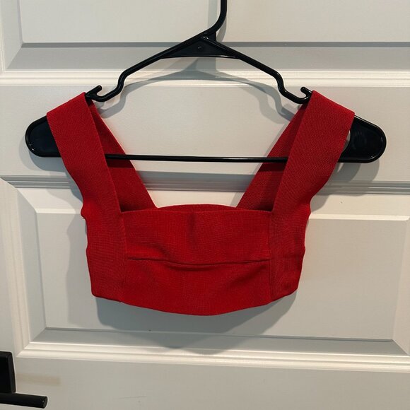 HAIGHT. Knit Amanda Top - Revolve Red Bandage Crop Bra Top - Size Small - Picture 3 of 9